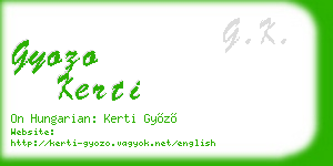 gyozo kerti business card